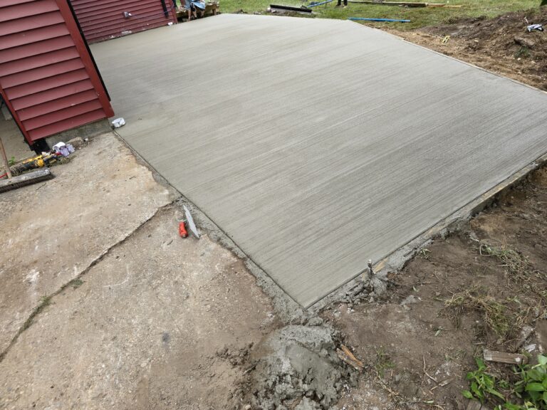 Maes Concrete Burr Oak Michigan flatwork poured pad